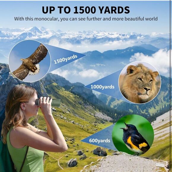 Monocular Telescope HD 80X100 High Power Tripod Watching Hiking Waterproof SR2 - Picture 3 of 6